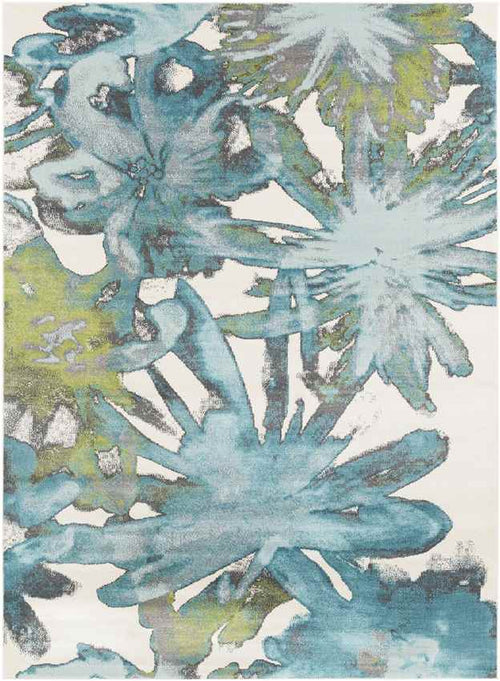Dylaan Modern Aqua Area Rug