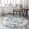 Leah Modern Navy/Aqua Area Rug