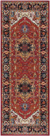 Elanor Traditional Dark Red Area Rug