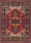 Elanor Traditional Dark Red Area Rug