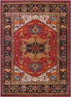 Elanor Traditional Dark Red Area Rug