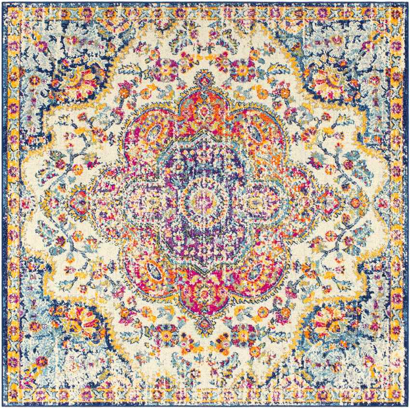 Lola Traditional Pink/Saffron Area Rug