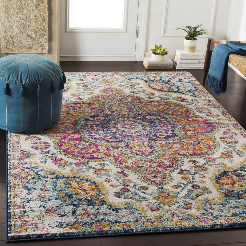 Lola Traditional Pink/Saffron Area Rug