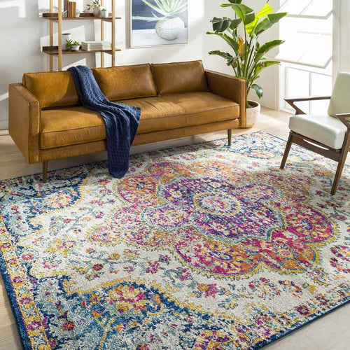 Lola Traditional Pink/Saffron Area Rug