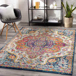 Lola Traditional Pink/Saffron Area Rug