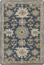 Ness Traditional Navy Area Rug