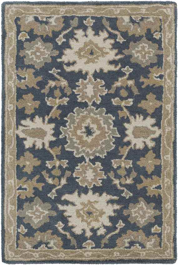 Ness Traditional Navy Area Rug