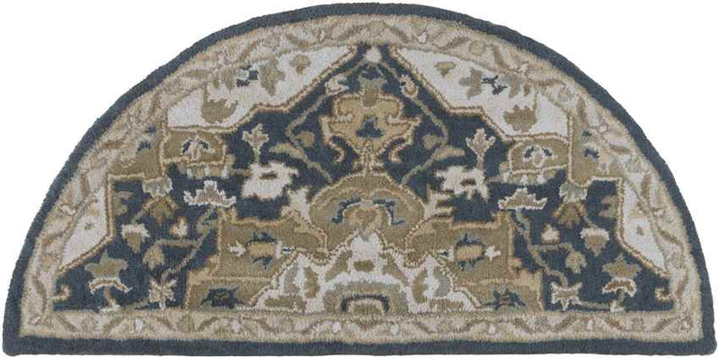 Ness Traditional Navy Area Rug
