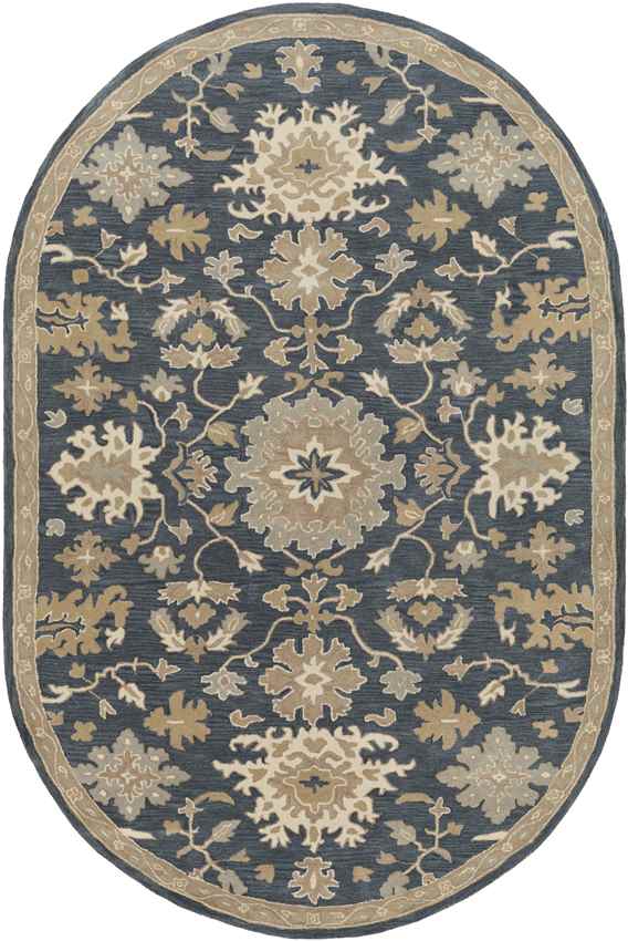 Ness Traditional Navy Area Rug