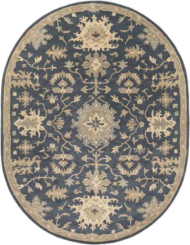Ness Traditional Navy Area Rug
