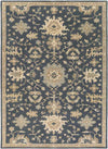 Ness Traditional Navy Area Rug