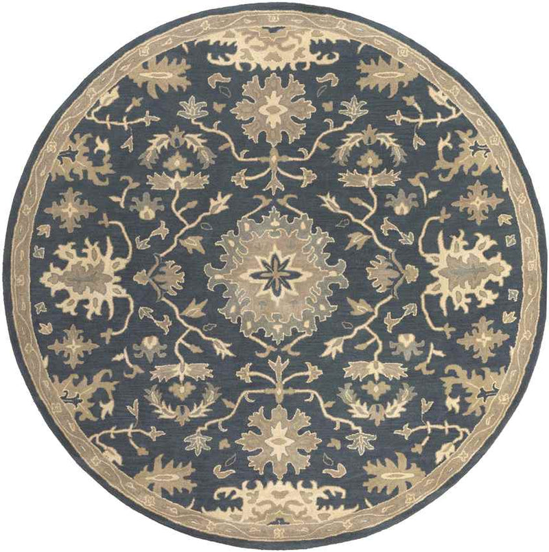 Ness Traditional Navy Area Rug
