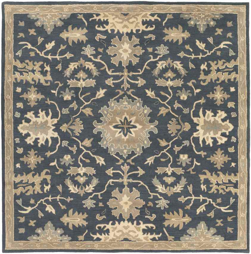 Ness Traditional Navy Area Rug