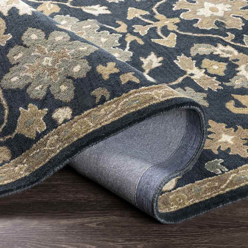 Ness Traditional Navy Area Rug