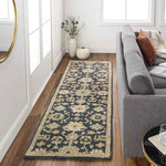 Ness Traditional Navy Area Rug