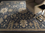 Ness Traditional Navy Area Rug