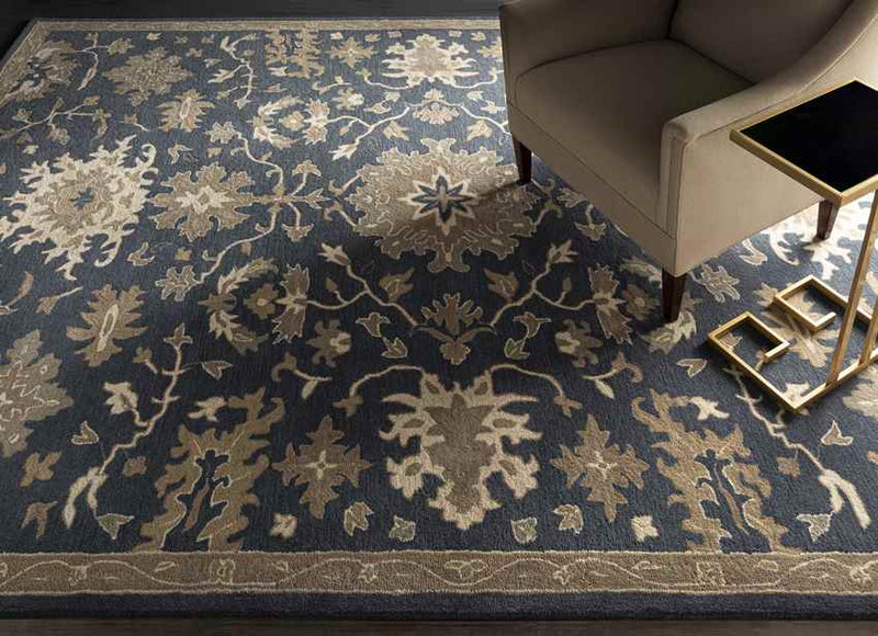 Ness Traditional Navy Area Rug
