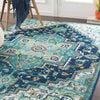 Metz Traditional Teal Area Rug