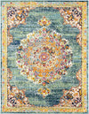 Puteaux Traditional Teal Area Rug