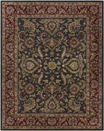Palaiseau Traditional Dark Red Area Rug