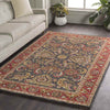 Palaiseau Traditional Dark Red Area Rug