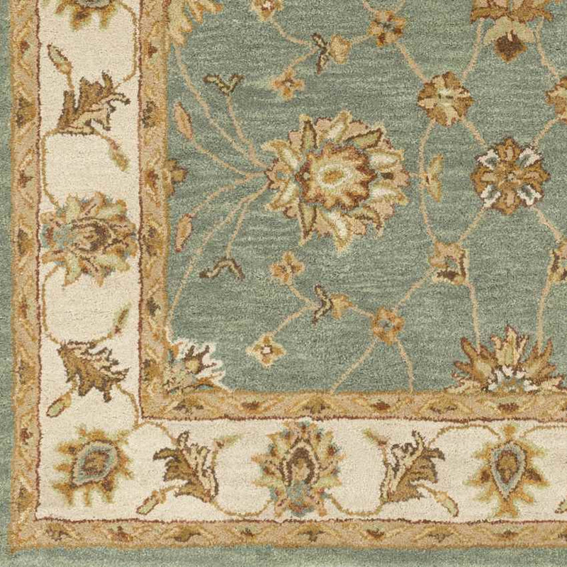 Malakoff Traditional Dark Green Area Rug