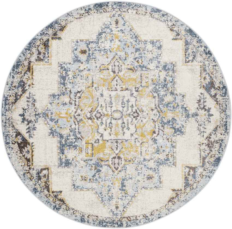 Gard Traditional Sky Blue Area Rug
