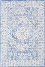 Yvelines Traditional Pale Blue Area Rug