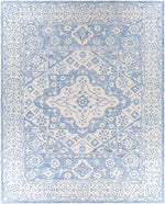 Yvelines Traditional Pale Blue Area Rug