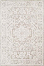 Yvelines Traditional Khaki Area Rug