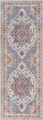 Landes Traditional Pale Blue Area Rug