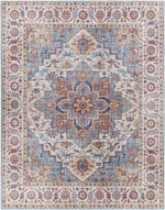 Landes Traditional Pale Blue Area Rug