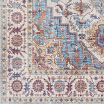 Landes Traditional Pale Blue Area Rug