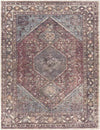 Milan Traditional Dark Plum Washable Area Rug