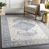 Teramo Traditional Bright Blue Area Rug
