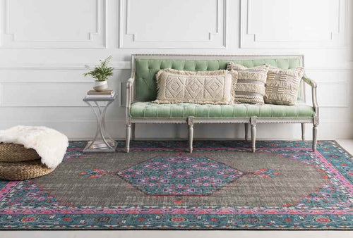 Chieti Traditional Charcoal Area Rug