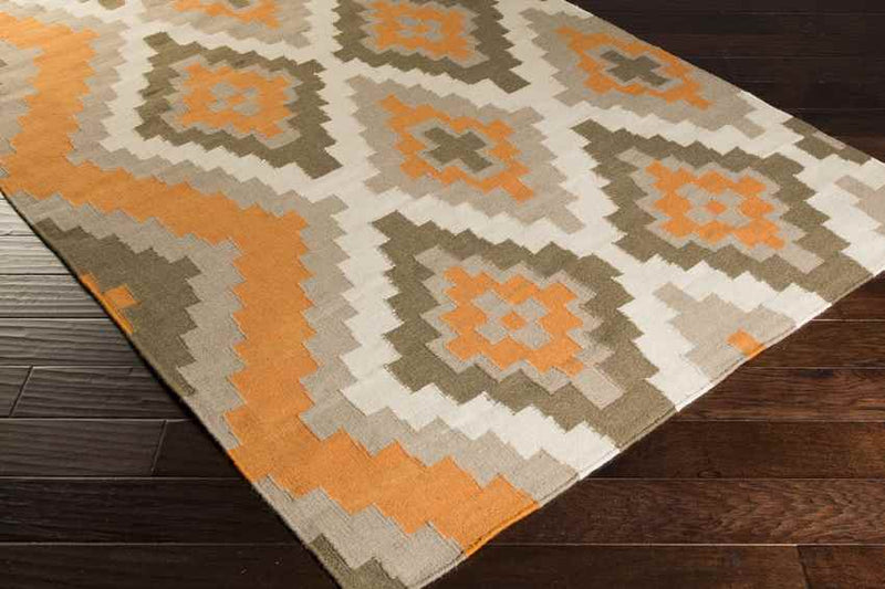 Ailey Global Orange/Gray Area Rug