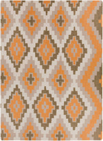 Ailey Global Orange/Gray Area Rug