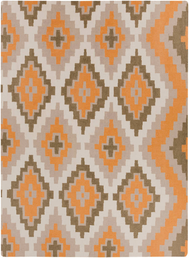 Ailey Global Orange/Gray Area Rug