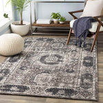 Pesaro Traditional Dark Brown/Charcoal Area Rug