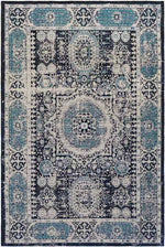 Pesaro Traditional Navy/Light Gray Area Rug