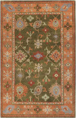 Allakaket Global Dark Green/Burnt Orange Area Rug