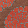 Aniak Modern Brown/Sky Red Area Rug
