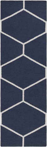 Arvada Modern Navy/White Area Rug
