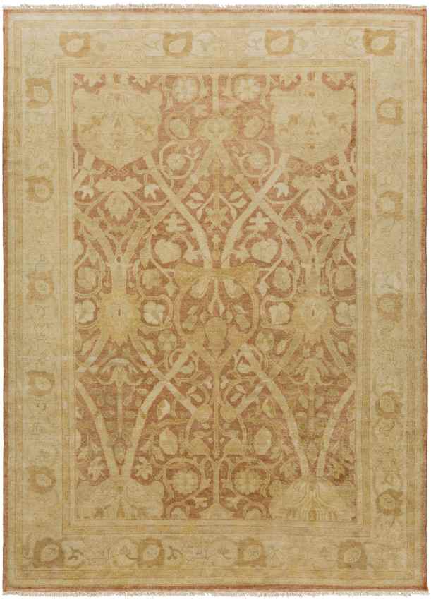 Ashdown Traditional Burnt Orange Area Rug