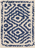 Ashland Modern Blue/Ivory Area Rug