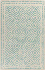Ashland Modern Teal/Beige Area Rug