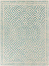 Ashland Modern Teal/Beige Area Rug