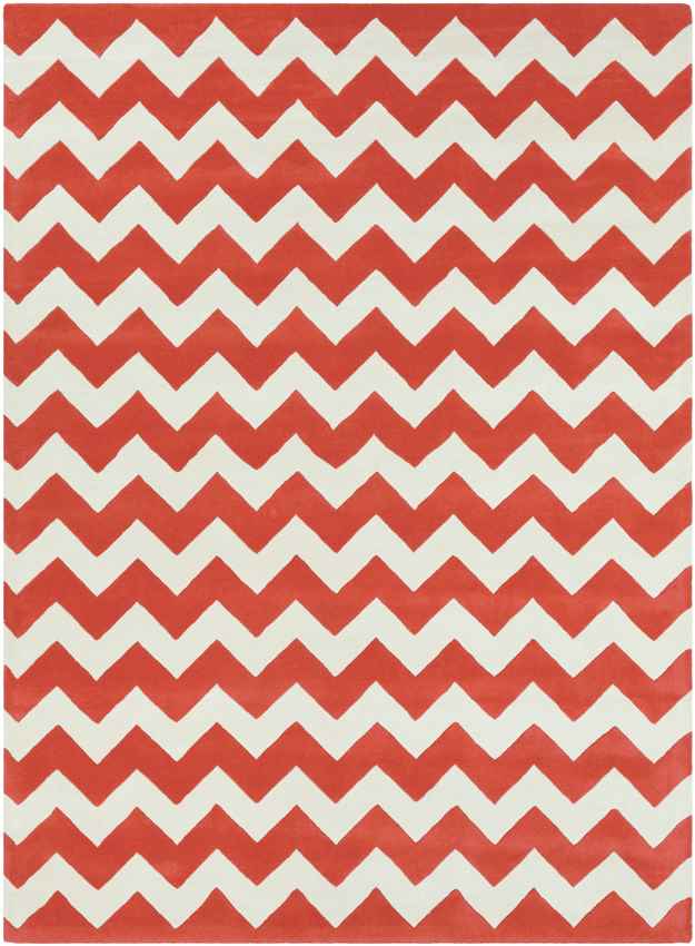 Zwiep Modern Orange/Ivory Area Rug