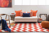Zwiep Modern Orange/Ivory Area Rug